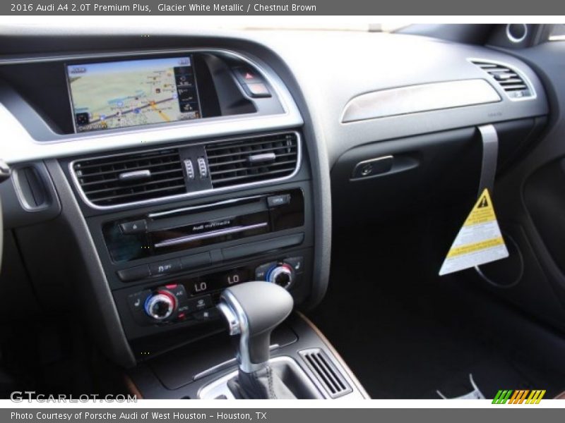 Glacier White Metallic / Chestnut Brown 2016 Audi A4 2.0T Premium Plus