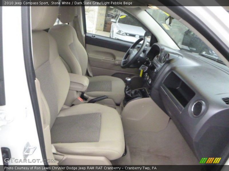 Stone White / Dark Slate Gray/Light Pebble Beige 2010 Jeep Compass Sport