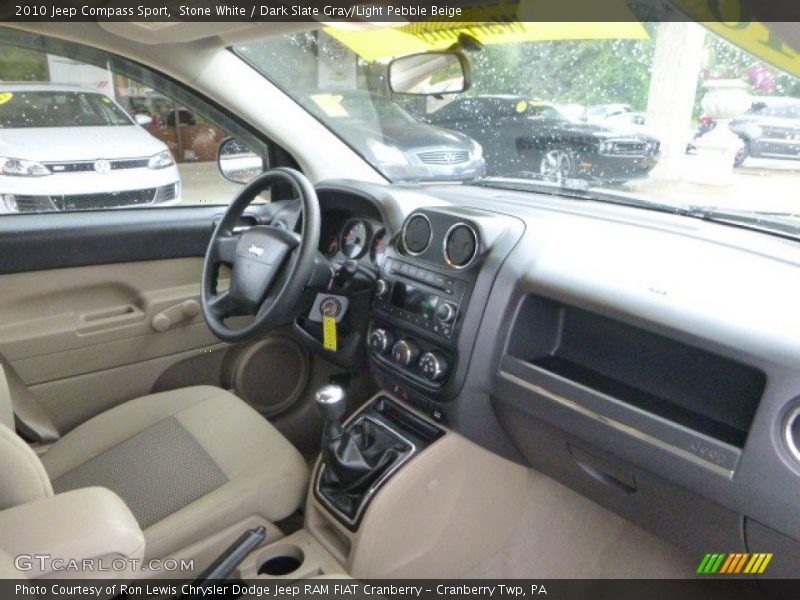 Stone White / Dark Slate Gray/Light Pebble Beige 2010 Jeep Compass Sport