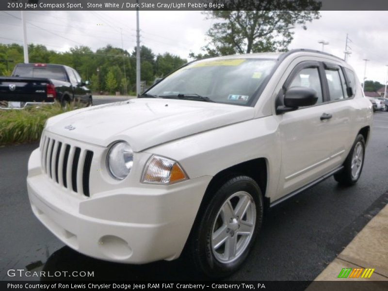 Stone White / Dark Slate Gray/Light Pebble Beige 2010 Jeep Compass Sport