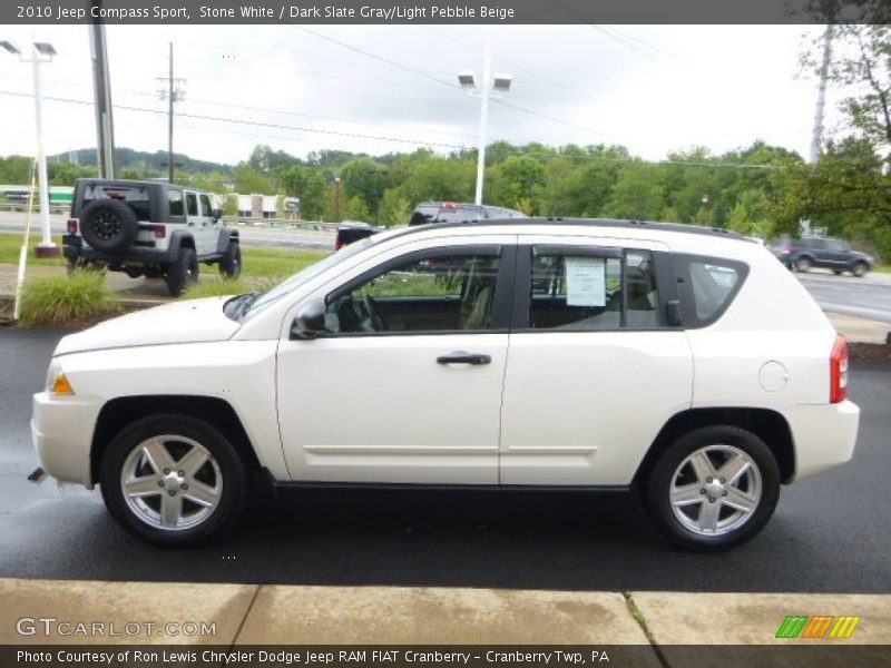 Stone White / Dark Slate Gray/Light Pebble Beige 2010 Jeep Compass Sport