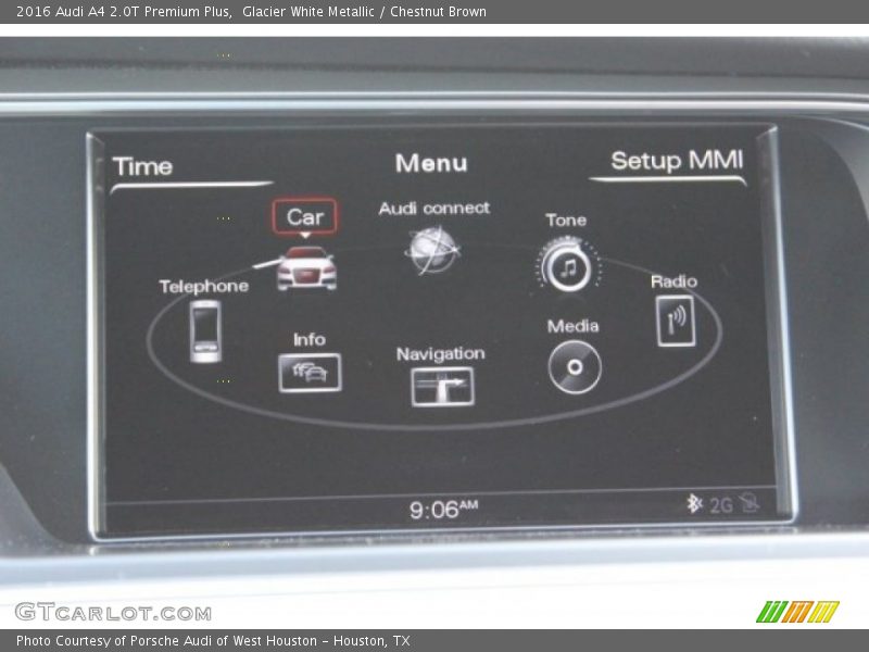 Glacier White Metallic / Chestnut Brown 2016 Audi A4 2.0T Premium Plus