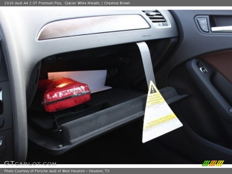 Glacier White Metallic / Chestnut Brown 2016 Audi A4 2.0T Premium Plus