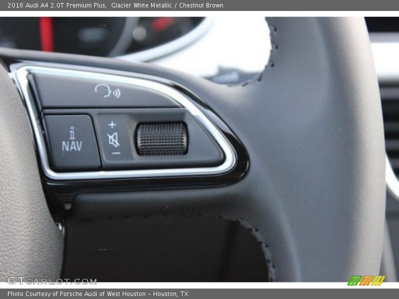Glacier White Metallic / Chestnut Brown 2016 Audi A4 2.0T Premium Plus