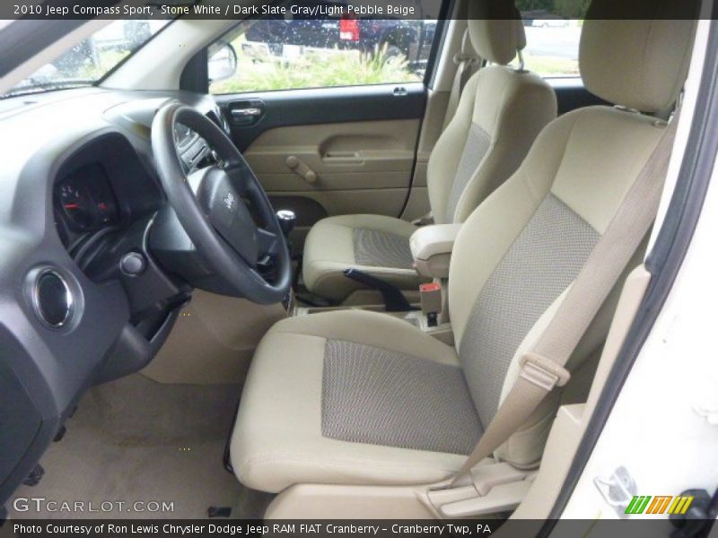 Stone White / Dark Slate Gray/Light Pebble Beige 2010 Jeep Compass Sport