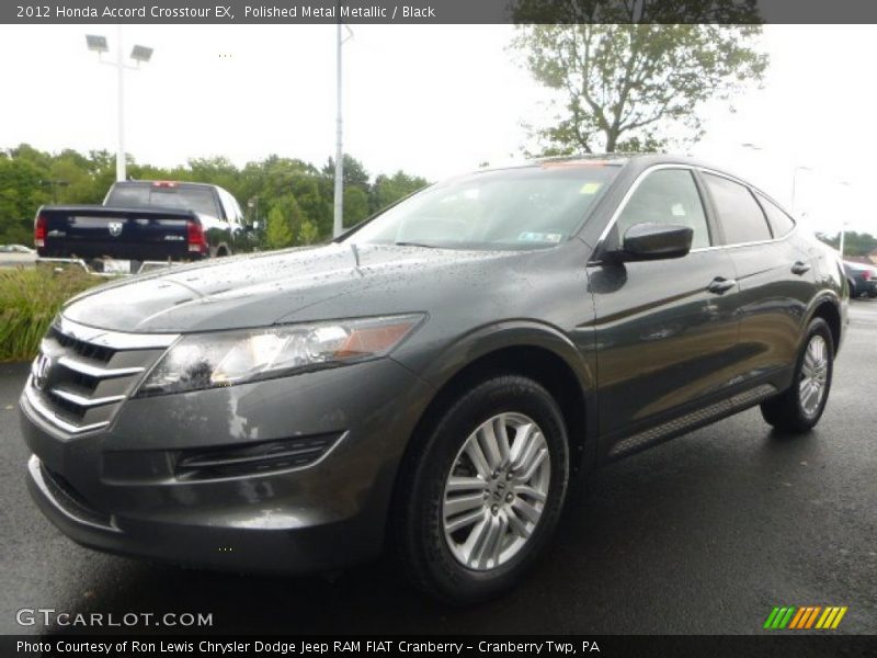 Polished Metal Metallic / Black 2012 Honda Accord Crosstour EX