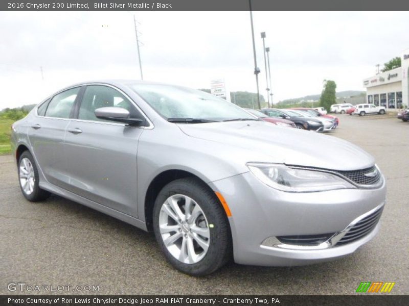 Billet Silver Metallic / Black 2016 Chrysler 200 Limited