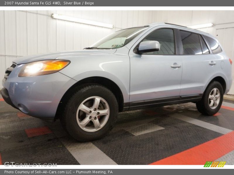 Silver Blue / Beige 2007 Hyundai Santa Fe GLS 4WD