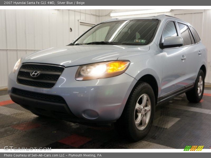 Silver Blue / Beige 2007 Hyundai Santa Fe GLS 4WD