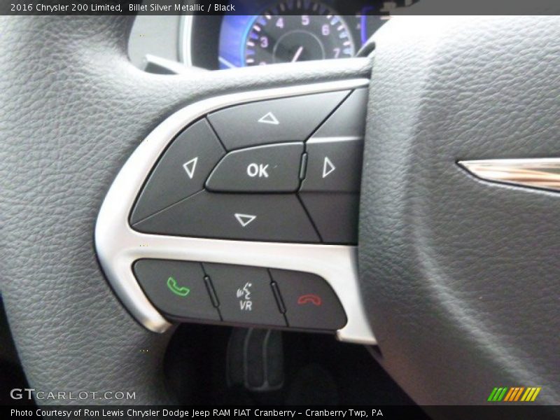 Billet Silver Metallic / Black 2016 Chrysler 200 Limited