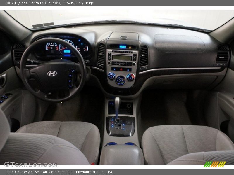 Silver Blue / Beige 2007 Hyundai Santa Fe GLS 4WD