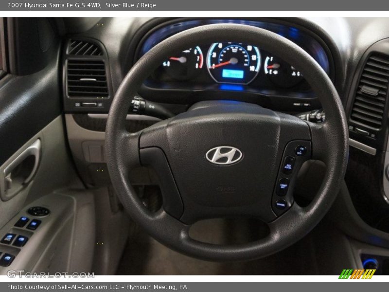 Silver Blue / Beige 2007 Hyundai Santa Fe GLS 4WD