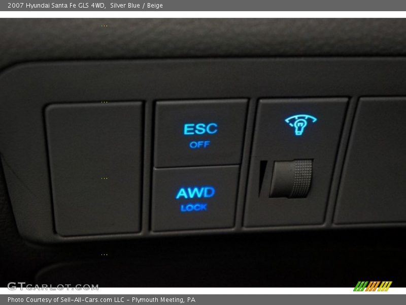 Silver Blue / Beige 2007 Hyundai Santa Fe GLS 4WD