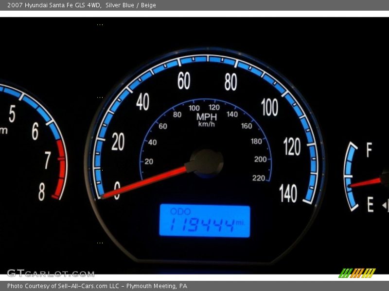 Silver Blue / Beige 2007 Hyundai Santa Fe GLS 4WD