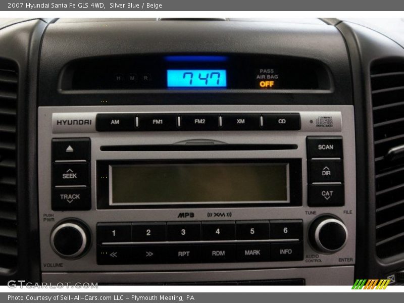 Silver Blue / Beige 2007 Hyundai Santa Fe GLS 4WD