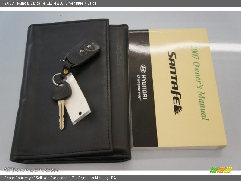 Silver Blue / Beige 2007 Hyundai Santa Fe GLS 4WD