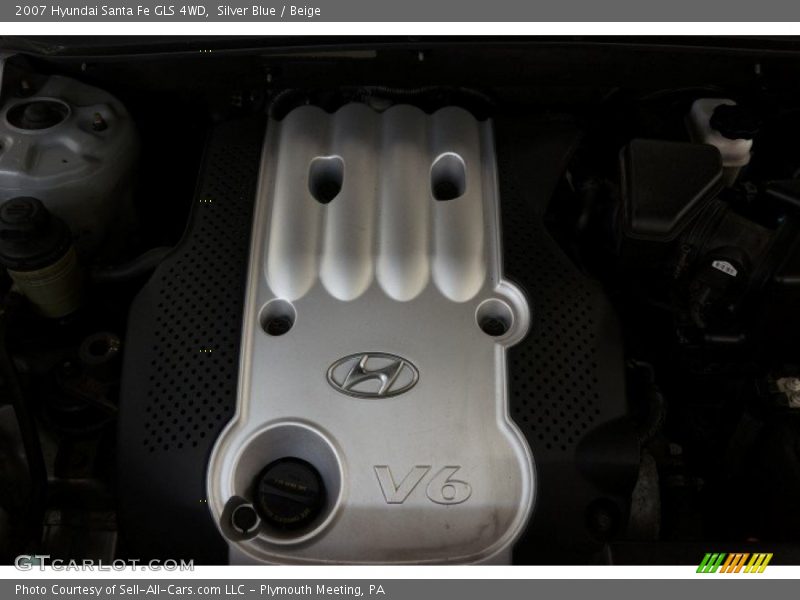 Silver Blue / Beige 2007 Hyundai Santa Fe GLS 4WD