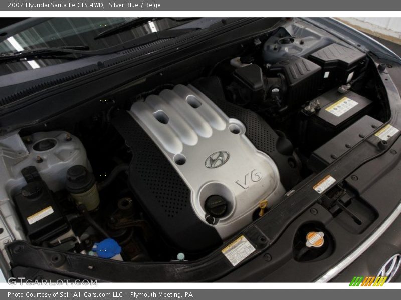 Silver Blue / Beige 2007 Hyundai Santa Fe GLS 4WD