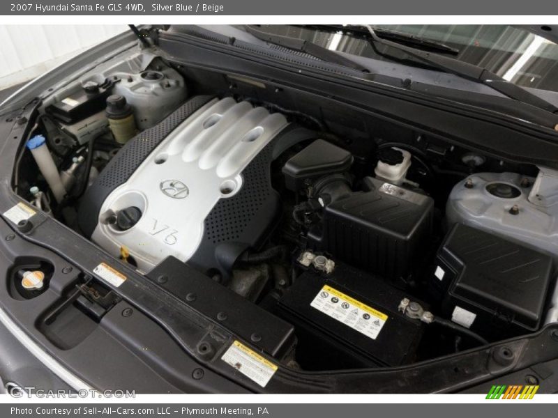 Silver Blue / Beige 2007 Hyundai Santa Fe GLS 4WD