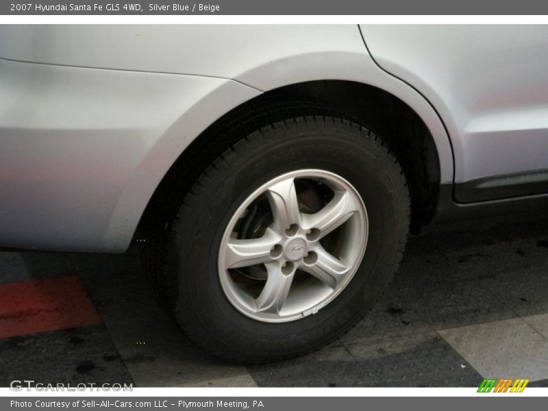 Silver Blue / Beige 2007 Hyundai Santa Fe GLS 4WD