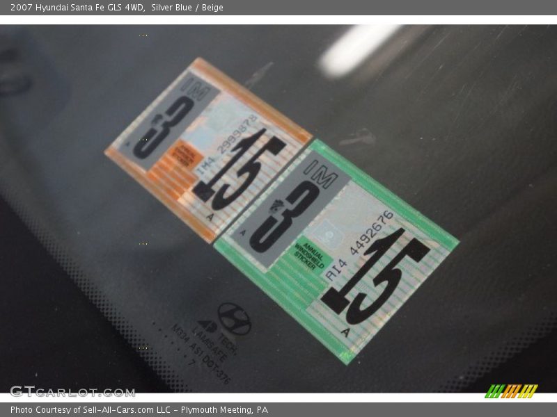 Silver Blue / Beige 2007 Hyundai Santa Fe GLS 4WD
