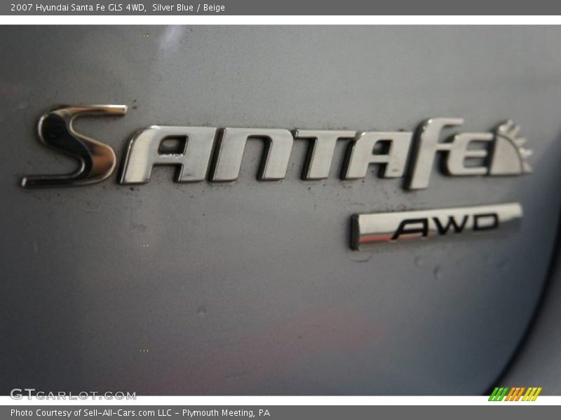 Silver Blue / Beige 2007 Hyundai Santa Fe GLS 4WD