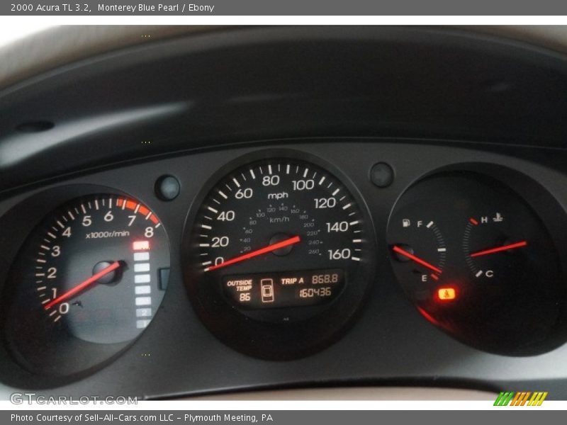 Monterey Blue Pearl / Ebony 2000 Acura TL 3.2