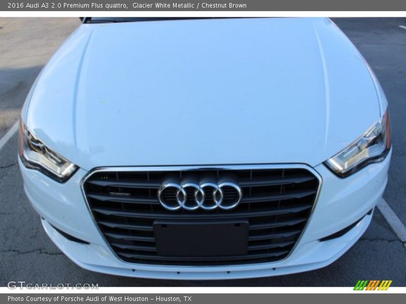 Glacier White Metallic / Chestnut Brown 2016 Audi A3 2.0 Premium Plus quattro