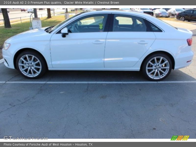 Glacier White Metallic / Chestnut Brown 2016 Audi A3 2.0 Premium Plus quattro