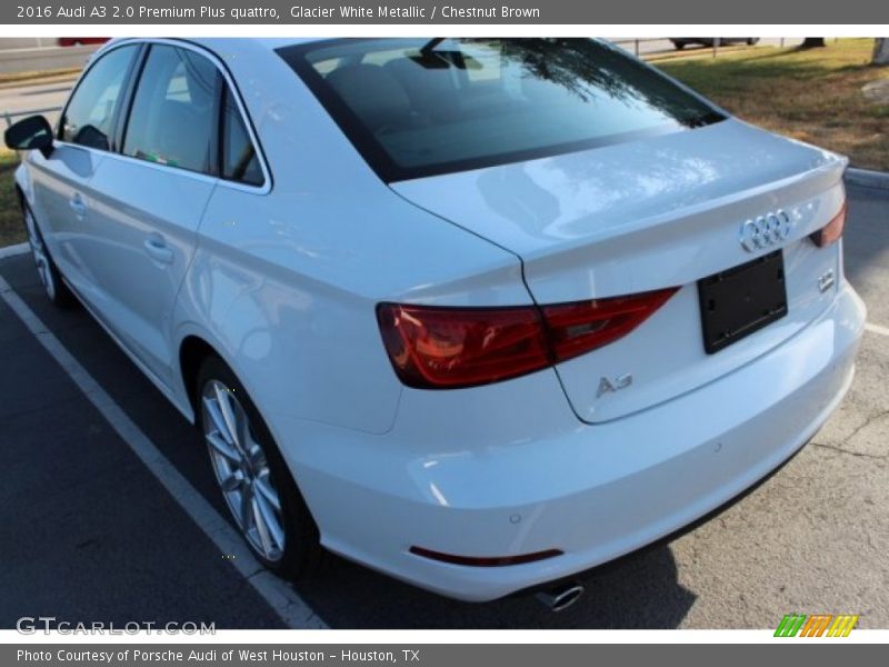 Glacier White Metallic / Chestnut Brown 2016 Audi A3 2.0 Premium Plus quattro
