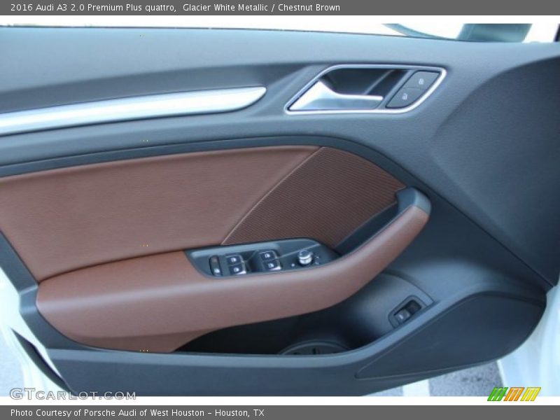 Glacier White Metallic / Chestnut Brown 2016 Audi A3 2.0 Premium Plus quattro