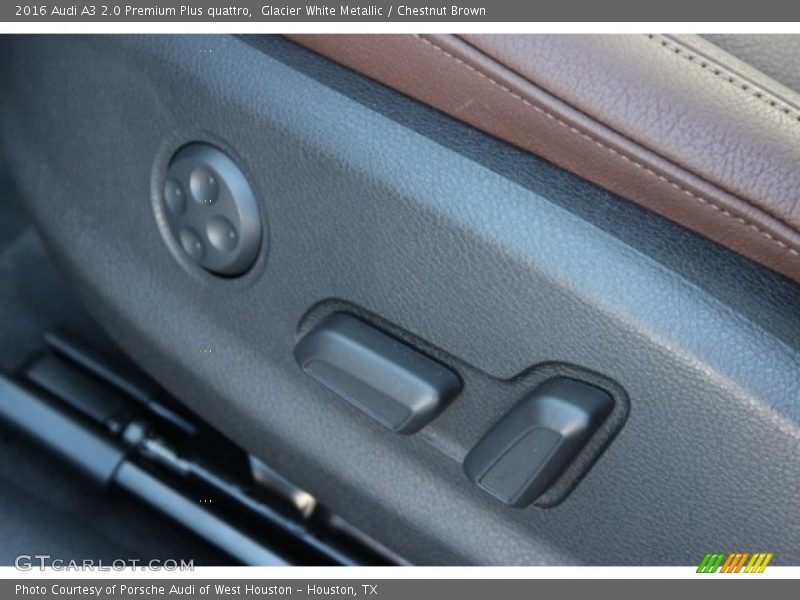 Glacier White Metallic / Chestnut Brown 2016 Audi A3 2.0 Premium Plus quattro