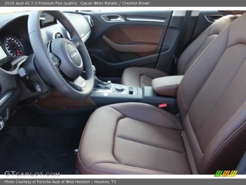 Glacier White Metallic / Chestnut Brown 2016 Audi A3 2.0 Premium Plus quattro