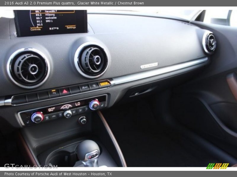 Glacier White Metallic / Chestnut Brown 2016 Audi A3 2.0 Premium Plus quattro