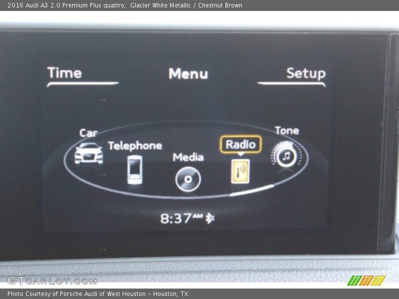 Glacier White Metallic / Chestnut Brown 2016 Audi A3 2.0 Premium Plus quattro