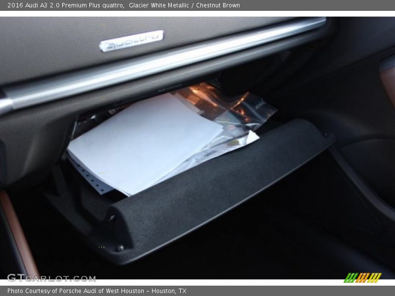Glacier White Metallic / Chestnut Brown 2016 Audi A3 2.0 Premium Plus quattro
