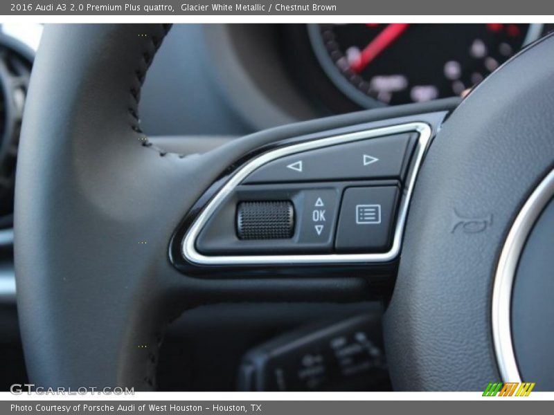 Glacier White Metallic / Chestnut Brown 2016 Audi A3 2.0 Premium Plus quattro