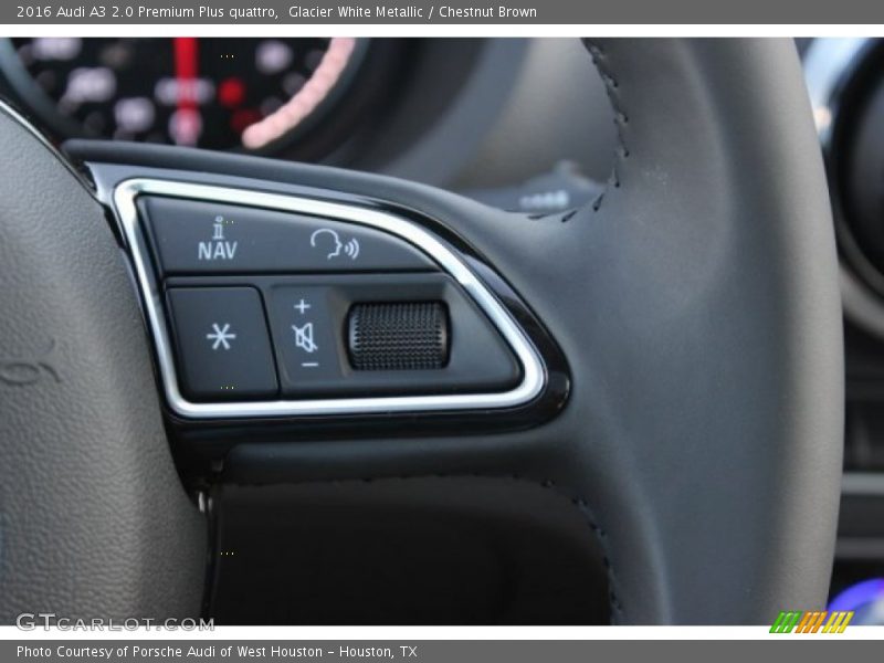 Glacier White Metallic / Chestnut Brown 2016 Audi A3 2.0 Premium Plus quattro
