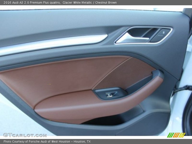 Glacier White Metallic / Chestnut Brown 2016 Audi A3 2.0 Premium Plus quattro
