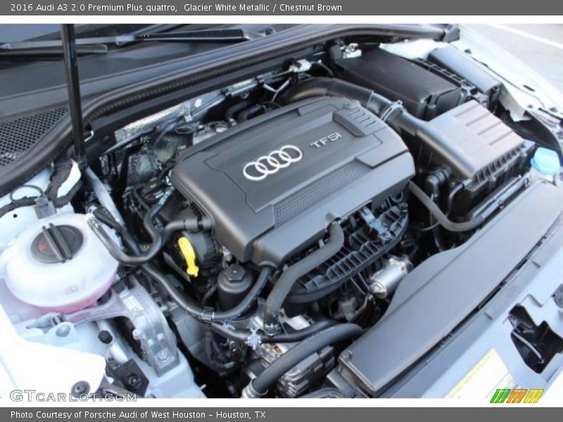 Glacier White Metallic / Chestnut Brown 2016 Audi A3 2.0 Premium Plus quattro