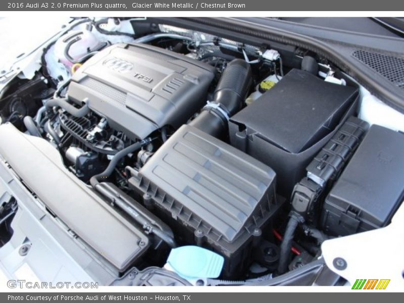 Glacier White Metallic / Chestnut Brown 2016 Audi A3 2.0 Premium Plus quattro