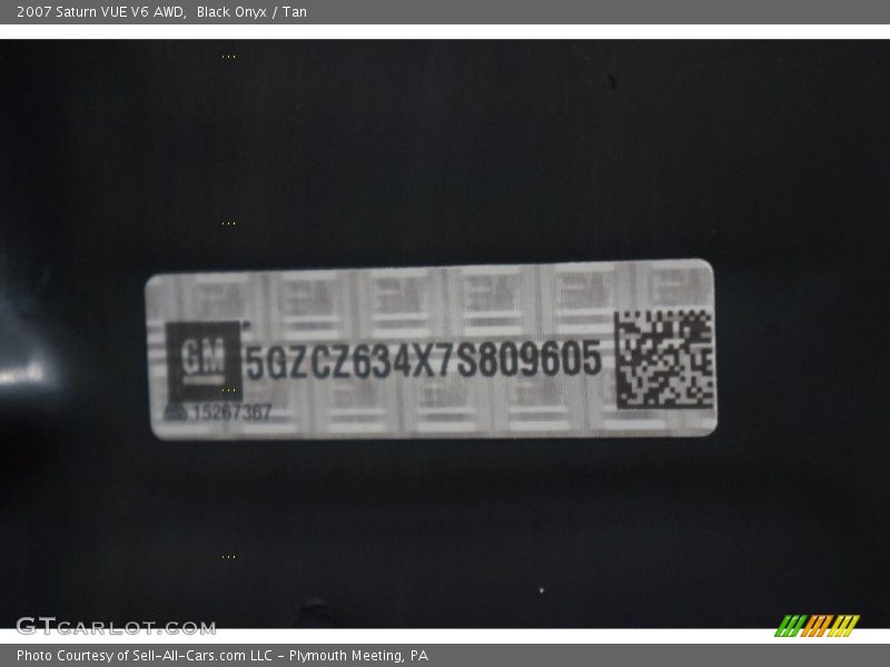 Black Onyx / Tan 2007 Saturn VUE V6 AWD