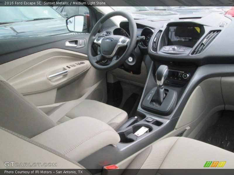 Sunset Metallic / Medium Light Stone 2016 Ford Escape SE