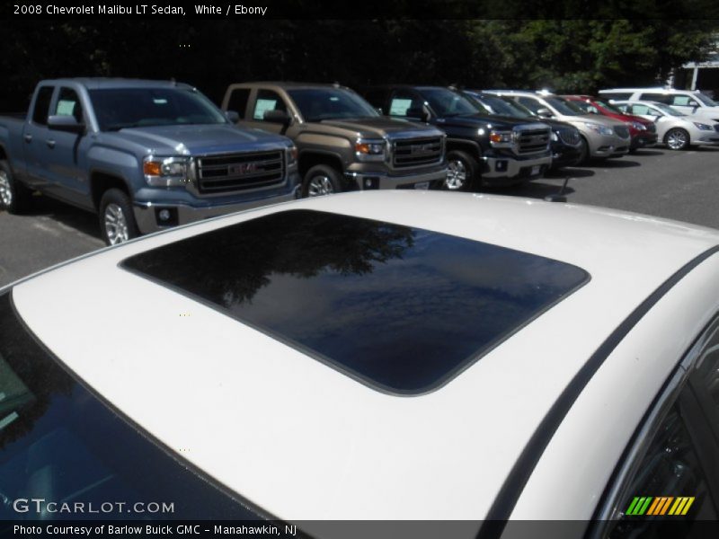 White / Ebony 2008 Chevrolet Malibu LT Sedan