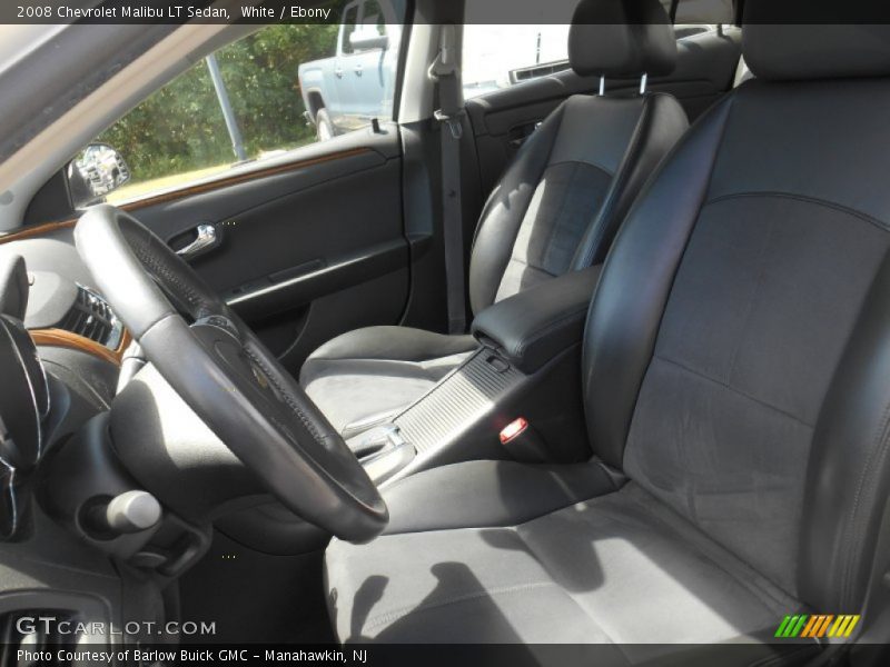 White / Ebony 2008 Chevrolet Malibu LT Sedan