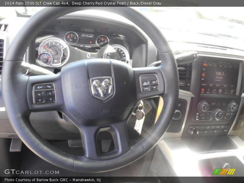 Deep Cherry Red Crystal Pearl / Black/Diesel Gray 2014 Ram 2500 SLT Crew Cab 4x4