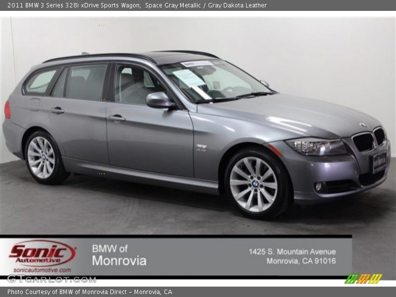 Space Gray Metallic / Gray Dakota Leather 2011 BMW 3 Series 328i xDrive Sports Wagon