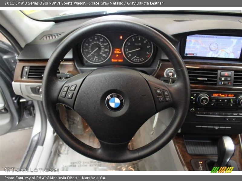 Space Gray Metallic / Gray Dakota Leather 2011 BMW 3 Series 328i xDrive Sports Wagon