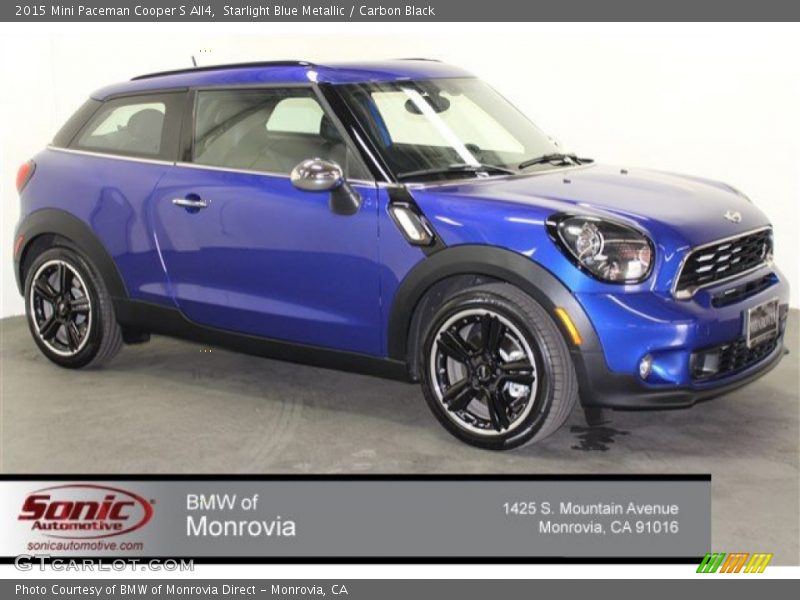 Starlight Blue Metallic / Carbon Black 2015 Mini Paceman Cooper S All4