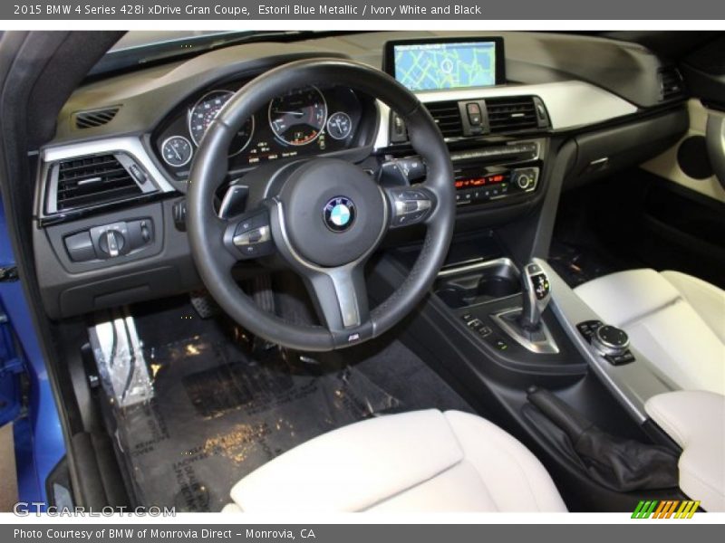  2015 4 Series 428i xDrive Gran Coupe Ivory White and Black Interior